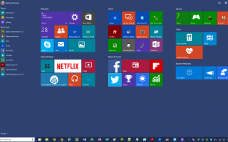 Review of Windows 10 (Tech Preview) Windows 10 Start Menu Maximized